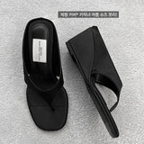 Secret: 7cm Square Wedge Sandals Flip-Flops