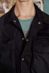 POCKET ARGYLE SHORT JACKET / BLACK