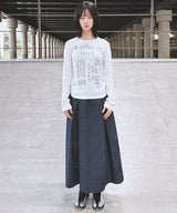 Stencil Numbering Long Sleeve Tee_Ivory