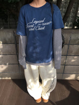 [ORIGINAL]ミックスレイヤードストライプロングスリーブTシャツ