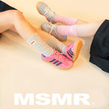 Clare Patch Crew Socks Light Grey