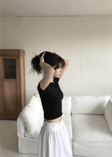 BOAT NECK OFF TEE