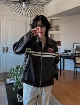 Babel Patch Leather Jacket