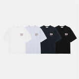 ペールパッチ刺繍ショートスリーブTシャツ (4 Colors)