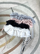 1460. Frill lace ribbon layered cover sk (4color)