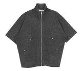 No.0758 K ポイントハーフニットジップアップ (6color)