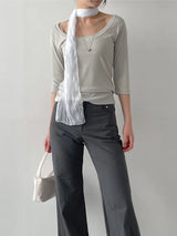 Diane Wrinkle Long Scarf
