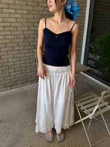 pure frill ribbon pants