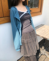 シュハンレーススリーブレストップ