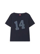  14 DENIM OFF SHOULDER TEE NAVY