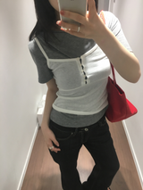 Epo Sheer Button Sleeveless (6color)