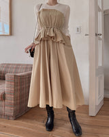 Layered long one piece