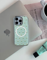[MADE]プチミント シルバーエポキシ MagSafe iPhoneケース