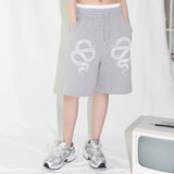 Snake Bermuda Sweat Pants - GREY