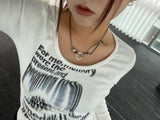 Leather Ball Buckle Necklace
