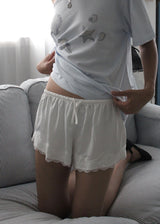 SATIN LACE SHORTS