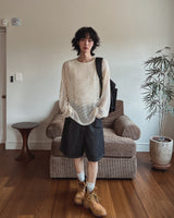 ゴディーノンフェイドバミューダデニムパンツ