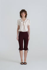 Dot button blouse_ivory
