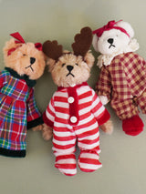 Christmas Teddy Bear Keyring - Baby White