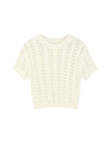 シアークロップニットトップ (IVORY)