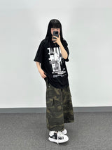 camo コットンスカートパンツ