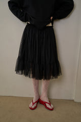 Tulle midi skirt_black