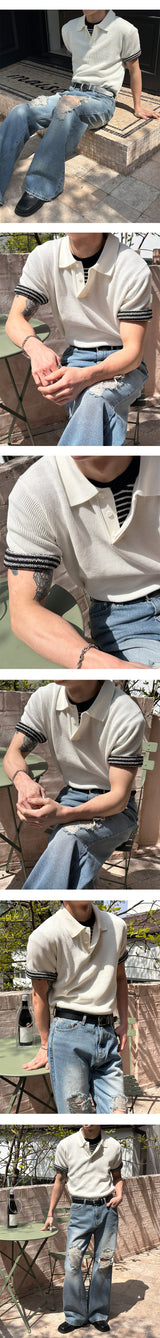 [S/S] Hidden linen kara half knit(4color)