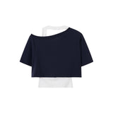 ブルークッキーレイヤードクロップTシャツ