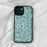 [MADE][Glass Bumper Case] Heart Leopard Drawing Case ⋆ Mint