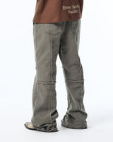 Double Pocket Incision Jeans/Grey