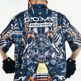 [UNISEX] オートモバイルパーツキャンプカラープリントシャツ（ブラック）