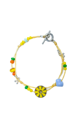 Silver 925 Toggle color beads bracelet