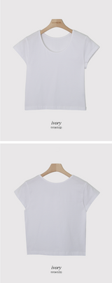 Slim Crop Short Sleeve T-Shirt (4color)