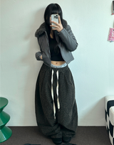 スリムライダーシープクロップドショートヒップパディング 🖤🩶2COLOR