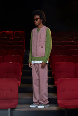DYED ZIP CARGO PANTS / DARK PINK