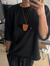 [Real Leather] ステッチクリップサングラスホルダー