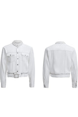 Pearl Trim Cropped Jacket