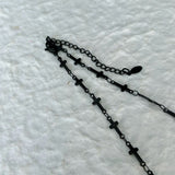 Matte Black Cross Necklace