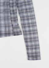 PLUMP CHECK SHIRRING TEE