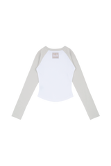 C ラグランロングスリーブTシャツ_アイボリー