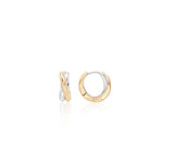 26SS★ Souvni Silver (C) Twist Rose One-Touch Earrings S