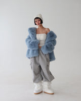 Side shirring napping jogger & wide pants
