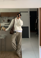 Yogis Wide-Fit Single-Tuck Corduroy Pants