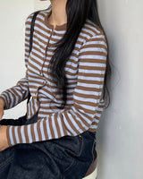 kitsch Round Stripe Cardigan 4C