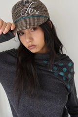 26SS★ DRAPE DOT GRAPHIC ANGORA TOP