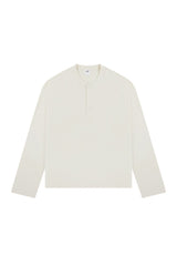 Boxy Henley Long Sleeve Tee