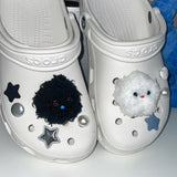 [made]fluffy monster shoes charm set 