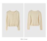 FOB Cable Knit Round Cardigan