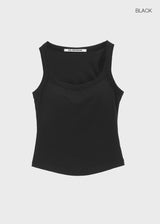 [MADE] Herif Square U-Neck Sleeveless Top (Built-in Cap)
