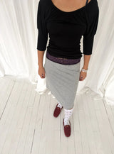 Shirring puff 3/4 sleeve T (2c)